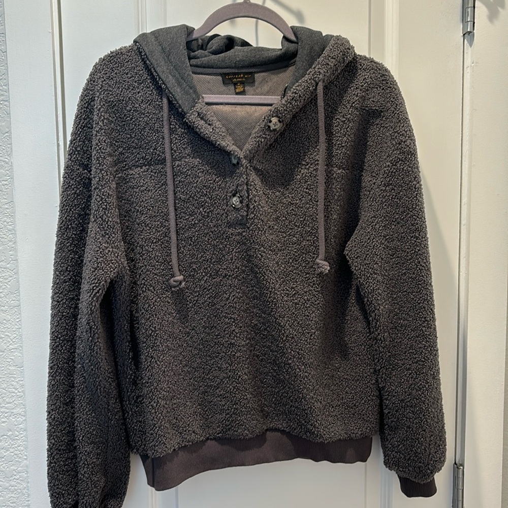 Anthropologie Current Air teddy hooded sweater